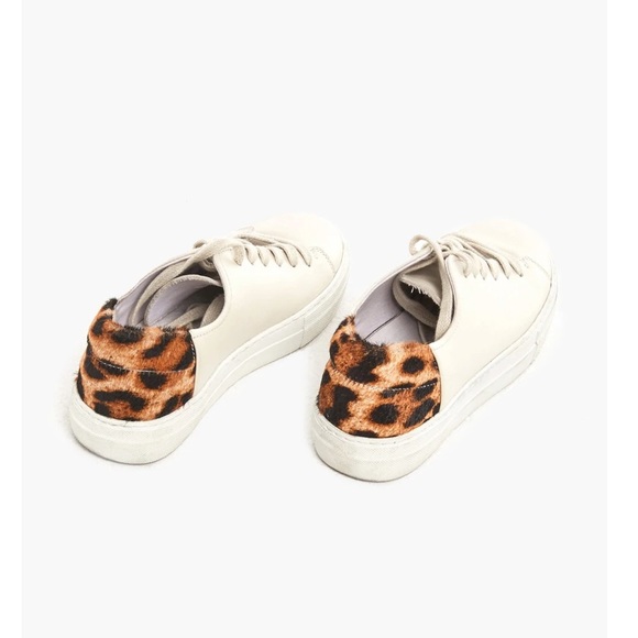 ABLE Emmy White and leopard calf hair sneaker - Picture 3 of 13
